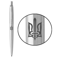 Ручка кулькова Parker JOTTER 17 UKRAINE SS CT BP Трезубец ОУН (глад.) (16132_T030t)