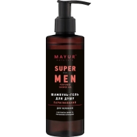 Гель для душу Mayur Super For Men 3 в 1 Парфумований для чоловіків 200 мл (4820230954975)