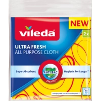 Серветки для прибирання Vileda Ultra Fresh Антибактеріальні Універсальні 2 шт. (4023103239593)