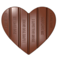 Форма для шоколаду Chocolate World серія "Valentine" Плитка серце 100 г (12044 CW)