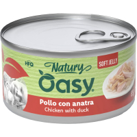 Консерви для котів OASY Wet Natury з куркою та качкою 85 г (8054329512890)