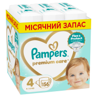 Підгузки Pampers Premium Care Розмір 4 (9-14 кг) 156 шт (8006530223591)