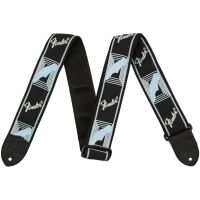 Ремінь для гітари Fender Strap 2" Monogrammed Black/Light Grey/Medium Blue (204092)