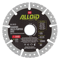Круг відрізний Alloid Pro, алмазний, багатоцільовий, 125мм (DS-20125)