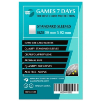 Протектор для карт Games 7 Days 59 х 92 мм, Euro, 100 шт (STANDART) (GSD-015992)