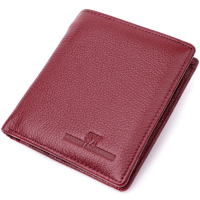 Гаманець ST Leather З натуральної шкіри Бордовий (19467)
