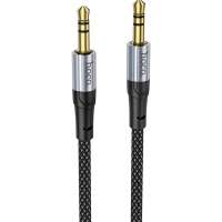 Кабель мультимедійний 3.5mm M to 3.5mm M 1.0m Black HOCO (6942007608800)