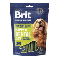 Ласощі для собак Brit Premium Dental Snacks M для середніх порід з колагеном і спіруліною 180 г (8595602573950)