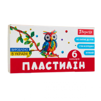 Пластилін 1 вересня Classic 6 кольорів 120 г (540653)