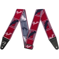 Ремінь для гітари Fender Strap 2" Weighless Monogrammed Red/White/Blue (230249)
