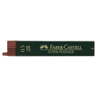 Грифель для механічного олівця Faber-Castell Super-Polymer 2В (діаметр 0,5 мм), 12 штук в пеналі (16804)