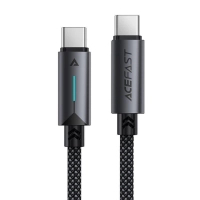 Дата кабель USB-C to USB-C 1.2m 60W nylon black Acefast (6974316284475)