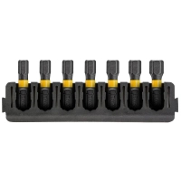 Набір біт DeWALT в касеті Tough Case, FlexTorq, L=25 мм, H3, H4-3 шт, H5-2 шт, H6 (DT70806)