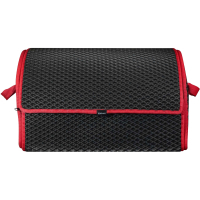 Сумка-органайзер EVAtech M-PRO 32x50x30 см. Ромб чорний з червоним кантом (BS13642OM3RBR)