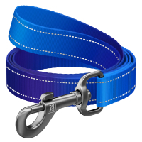 Повідець для собак WAUDOG Nylon Mono світловідбивний M 20 мм, 200 см, синій (463712)