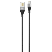 Дата кабель USB 2.0 AM to Lightning 1.0m 2.4A double-side grey XO (NB188-L-1-GR)