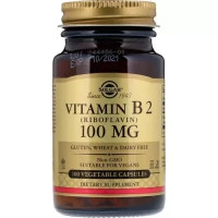 Вітамін Solgar Вітамін B2 (рибофлавін), Vitamin B2 (Riboflavin), 100 мг, 100 вегетаріа (SOL-03050)
