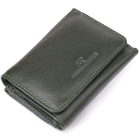 Гаманець ST Leather З натуральної шкіри Зелений (23076)
