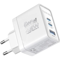 Зарядний пристрій Promate powerport-45 2xUSB-C PD + USB-A QC 45W White (powerport-45.white)