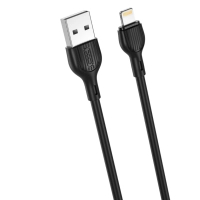 Дата кабель USB 2.0 AM to Lightning 2.0m 2.1A black XO (NB200-L2-BK)