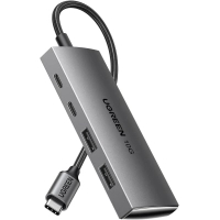 Концентратор Ugreen USB-C to 2xUSB 3.2 + 2xUSB-C 10Gbps CM480 gray (30758)