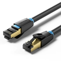 Патч-корд 5м, S/FTP cat 8 RJ-45 black Vention (IKABJ)
