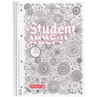 Книга записна Brunnen Коледж-блок А4 Premium Zenart flowers, клітинка 80 аркушів (10-674 28)