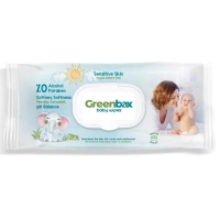 Дитячі вологі серветки Greenbox з клапоном 120 шт (8680131208296)