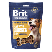 Ласощі для собак Brit Premium Semi-moist Snacks Chicken with Raspberry напіввологі з куркою і малиною 180 г (8595602573912)
