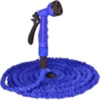 Шланг для поливу Voltronic 25-75м/250ft + розпилювач, насадка на кран, Blue/Green, Box (Garden hose 25-75)