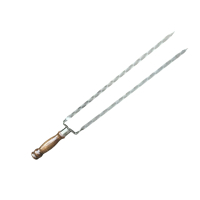 Шампур Metalzavod Подвійний 630х12х3мм ретро (DBL-SHMP-DR-630x12x3-RT)