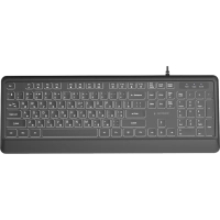 Клавіатура Gembird Slim Multimedia White Backlight USB Black (KB-UML-04-CYRL)
