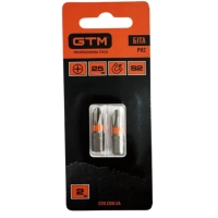 Набір біт GTM PH2, 25мм, 2шт. (SB-H2-25B)