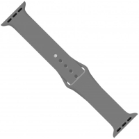 Ремінець до смарт-годинника Intaleo Silicone для Apple Watch 42/44 mm gray (1283126494352)