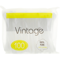 Ватні палички Vintage Cotton в поліетиленовій упаковці 100 шт. (4820164151594)