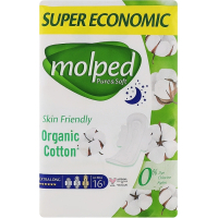 Гігієнічні прокладки Molped Pure&Soft Night 6 крапель 16 шт. (8690536829040)