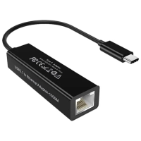 Адаптер USB-C to RJ45 Ethernet 1000Mbps Choetech (HUB-R01-BK)