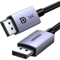 Кабель мультимедійний DisplayPort M to DisplayPort M 1.0m v2.1 16K DP118 black Ugreen (15383)