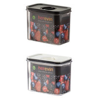 Харчовий контейнер Herevin Canister-Vacuum Lid-White-Black вакумна кришка 1.2 л (161179-000)