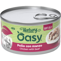 Консерви для котів OASY Wet Natury з куркою та яловичиною 85 г (8054329512777)
