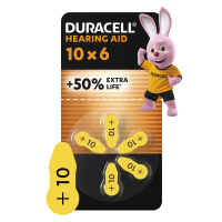 Батарейка Duracell для слухових апаратів розмір 10, 6 шт. в упаковці (5007510/5011445)