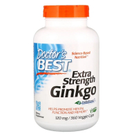 Трави Doctor's Best Супер Сильний Екстракт Гінкго 120мг, Profile Proven, 360 гел (DRB-00273)