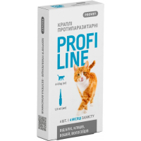 Краплі для тварин ProVET Profiline інсектоакарицид для котів 4-8 кг 4/1 мл (4823082431106)