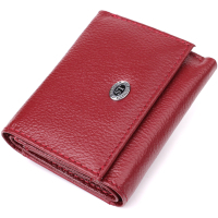 Гаманець ST Leather З натуральної шкіри Бордовий (23082)
