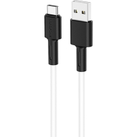 Дата кабель USB 2.0 AM to USB-C 1.0m 3A silicone BX31 white BOROFONE (6931474710406)