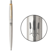 Ручка кулькова Parker JOTTER 17 UKRAINE SS GT BP Тризуб із колосків (16032_T059b)