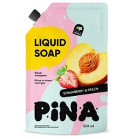 Рідке мило Pina Strawberry and peach Дой-пак 550 мл (4820287020418)