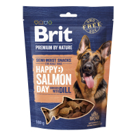 Ласощі для собак Brit Premium Semi-moist Snacks Salmon with Dill напіввологі з лососем і кропом 180 г (8595602573936)