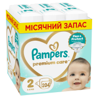 Підгузки Pampers Premium Care Розмір 2 (4-8 кг) 204 шт (8006530223669)