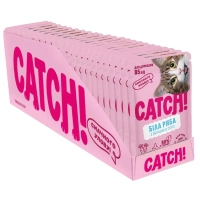Вологий корм для кішок Catch! з білою рибою та овочами в соусі 24х85 г (2700000066973)